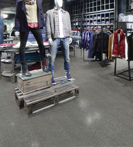 Lonseal commercial flooring installed in retail store