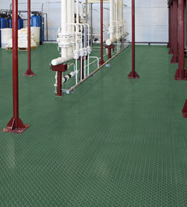 Lonseal electrically-insulating diamond plate engine room