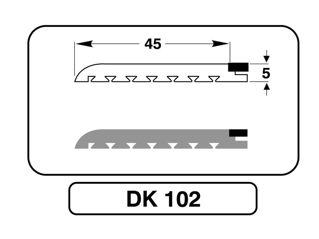 WDK-102 2 inch wide single plank margin