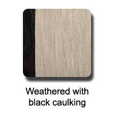 Dek-King Weathered with black caulk marine synthetic teak flooring